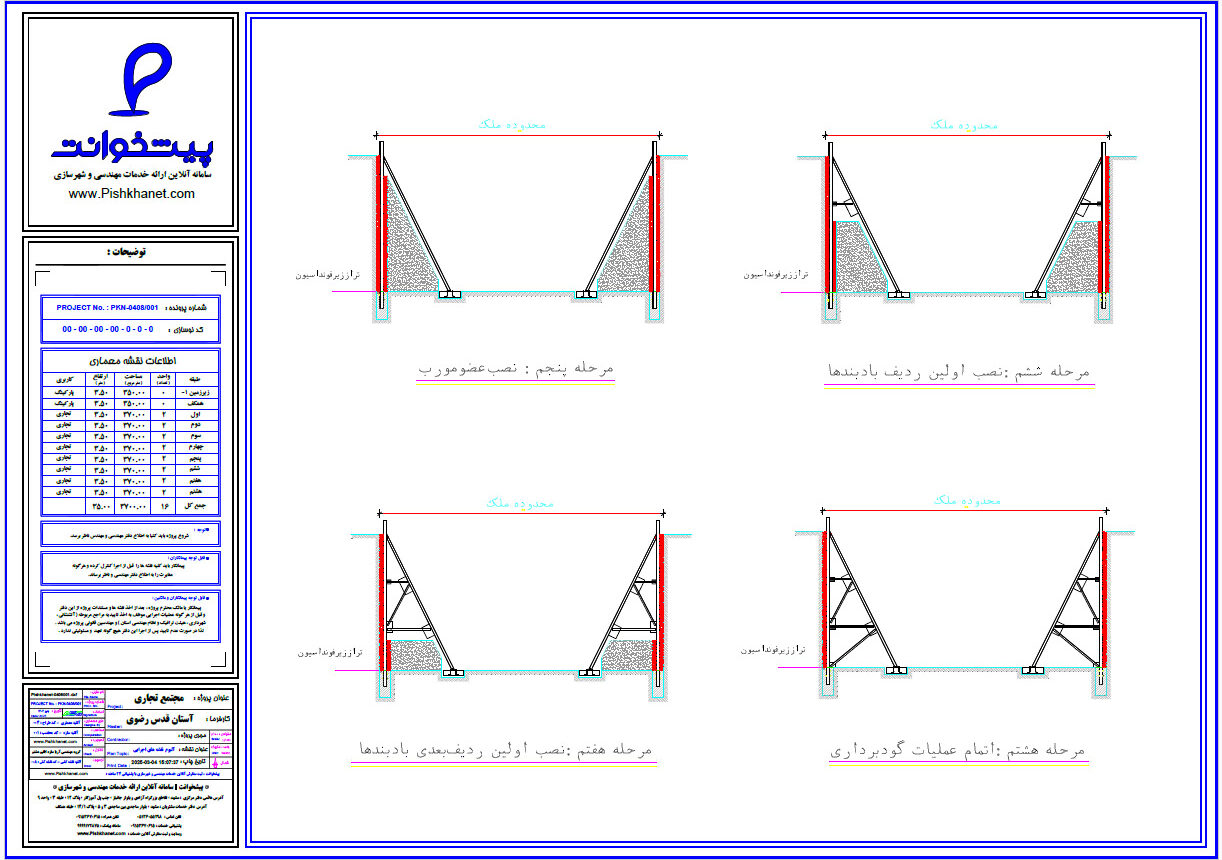 طراحی آنلاین سازه نگهبان ، طراحی و محاسبات سازه نگهبان خرپایی ، استرات ، شمع و سولجر ، نیلینگ و انکر در ایران ، مشهد ، تهران ، تبریز ، اصفهان ، شیراز